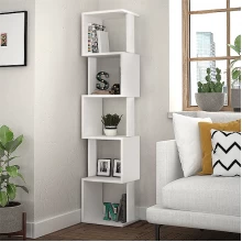 Βιβλιοθήκη Piri Megapap χρώμα λευκό 35x30x161εκ.