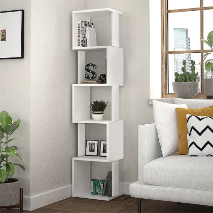 Βιβλιοθήκη Piri Megapap χρώμα λευκό 35x30x161εκ.