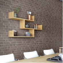 Ραφιέρα τοίχου Tibet Megapap χρώμα sapphire oak 119x22x66εκ.