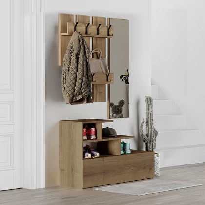 Έπιπλο εισόδου Vesty Megapap χρώμα ανοιχτό καρυδί 100x30x61εκ. Έπιπλο εισόδου Vesty Megapap χρώμα ανοιχτό καρυδί 100x30x61εκ.