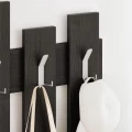 Κρεμάστρα τοίχου Wave Megapap χρώμα black wood 64x4x81εκ.