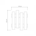 Κρεμάστρα τοίχου Wave Megapap χρώμα black wood 64x4x81εκ.