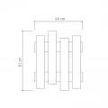 Κρεμάστρα τοίχου Wave Megapap χρώμα sandstone 64x4x81εκ.