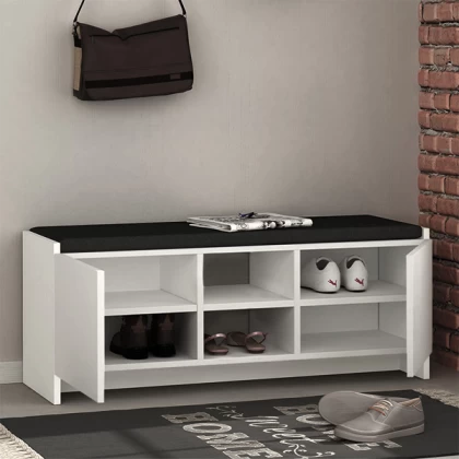 Παπουτσοθήκη Zulla Megapap χρώμα λευκό 110x37x43εκ. Παπουτσοθήκη Zulla Megapap χρώμα λευκό 110x37x43εκ.