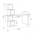 Γραφείο εργασίας Balance Megapap χρώμα λευκό 153,5x60x140εκ