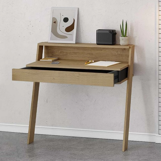 Γραφείο εργασίας Cowork Megapap χρώμα φυσικό οξιάς 94x50x91εκ.