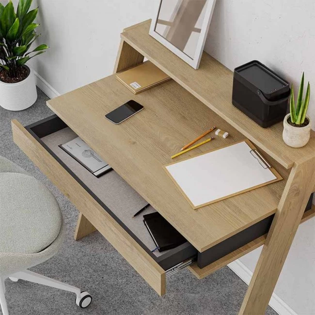Γραφείο εργασίας Cowork Megapap χρώμα φυσικό οξιάς 94x50x91εκ.