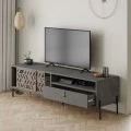 Έπιπλο τηλεόρασης Dionysos Megapap χρώμα γκρι ρετρό 170x45x48,6εκ.