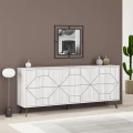 Μπουφές Dune Megapap χρώμα λευκό αντικέ 184x35x77,4εκ.