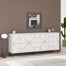 Μπουφές Dune Megapap χρώμα λευκό αντικέ 184x35x77,4εκ.