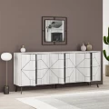 Μπουφές Dune Megapap χρώμα λευκό αντικέ 184x35x77,4εκ.