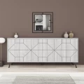Μπουφές Dune Megapap χρώμα λευκό αντικέ 184x35x77,4εκ.