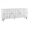 Μπουφές Dune Megapap χρώμα λευκό αντικέ 184x35x77,4εκ.