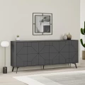 Μπουφές Dune Megapap χρώμα ανθρακί 184x35x77,4εκ.