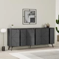 Μπουφές Dune Megapap χρώμα ανθρακί 184x35x77,4εκ.