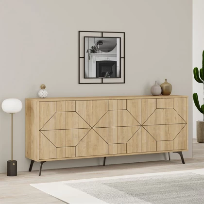 Μπουφές Dune Megapap χρώμα φυσικό οξιάς 184x35x77,4εκ. Μπουφές Dune Megapap χρώμα φυσικό οξιάς 184x35x77,4εκ.