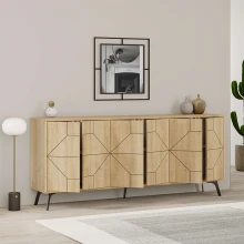 Μπουφές Dune Megapap χρώμα sapphire oak 184x35x77,4εκ.