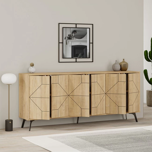 Μπουφές Dune Megapap χρώμα φυσικό οξιάς 184x35x77,4εκ.