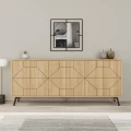 Μπουφές Dune Megapap χρώμα φυσικό οξιάς 184x35x77,4εκ.