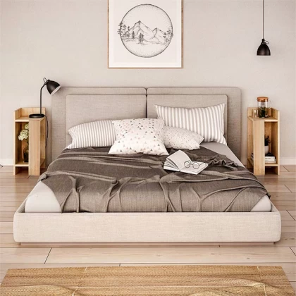 Κομοδίνο Elos Megapap σετ 2 τεμαχίων χρώμα sapphire oak 25x27x60εκ. Κομοδίνο Elos Megapap σετ 2 τεμαχίων χρώμα sapphire oak 25x27x60εκ.