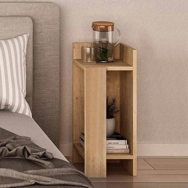 Κομοδίνο Elos Megapap σετ 2 τεμαχίων χρώμα sapphire oak 25x27x60εκ.