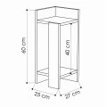 Κομοδίνο Elos Megapap σετ 2 τεμαχίων χρώμα sapphire oak 25x27x60εκ.