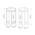 Κομοδίνο Elos Megapap σετ 2 τεμαχίων χρώμα sapphire oak 25x27x60εκ.