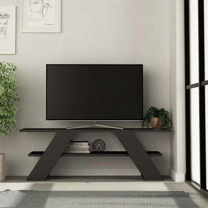 Έπιπλο τηλεόρασης Farfalla Megapap χρώμα ανθρακί 120x33,5x40εκ. Έπιπλο τηλεόρασης Farfalla Megapap χρώμα ανθρακί 120x33,5x40εκ.