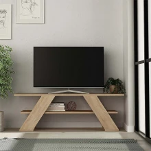 Έπιπλο τηλεόρασης Farfalla Megapap χρώμα sapphire oak 120x33,5x40εκ.