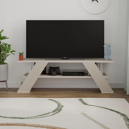 Έπιπλο τηλεόρασης Farfalla Megapap χρώμα sandstone 120x33,5x40εκ. Έπιπλο τηλεόρασης Farfalla Megapap χρώμα sandstone 120x33,5x40εκ.