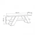 Έπιπλο τηλεόρασης Farfalla Megapap χρώμα sandstone 120x33,5x40εκ.