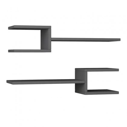 Ραφιέρα τοίχου Fork Megapap 2 τεμαχίων χρώμα ανθρακί 75x19,5x18εκ. Ραφιέρα τοίχου Fork Megapap 2 τεμαχίων χρώμα ανθρακί 75x19,5x18εκ.