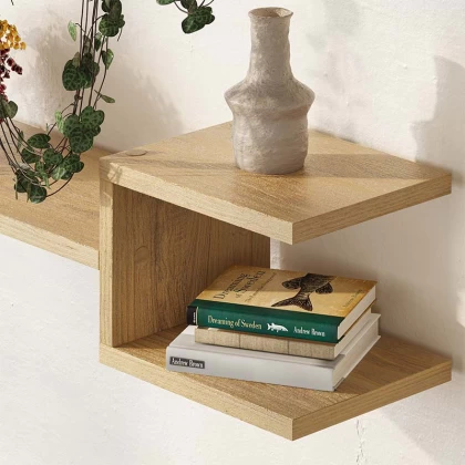 Ραφιέρα τοίχου Fork Megapap 2 τεμαχίων χρώμα sapphire oak 75x19,5x18εκ. Ραφιέρα τοίχου Fork Megapap 2 τεμαχίων χρώμα sapphire oak 75x19,5x18εκ.