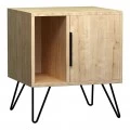 Κομοδίνο Glynn Megapap χρώμα φυσικό οξιάς 50,2x44,6x60εκ.