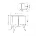 Κομοδίνο Glynn Megapap χρώμα φυσικό οξιάς 50,2x44,6x60εκ.