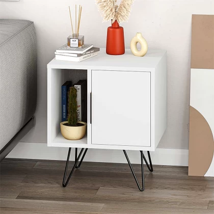 Κομοδίνο Glynn Megapap χρώμα λευκό 50,2x44,6x60εκ. Κομοδίνο Glynn Megapap χρώμα λευκό 50,2x44,6x60εκ.