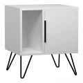 Κομοδίνο Glynn Megapap χρώμα λευκό 50,2x44,6x60εκ.