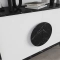 Μπουφές Gora Megapap χρώμα μαύρο εφέ μαρμάρου - λευκό 110x35,6x82εκ.