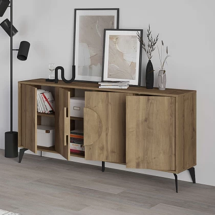 Μπουφές Gora Megapap χρώμα ανοιχτό καρυδί 180x35,6x82εκ. Μπουφές Gora Megapap χρώμα ανοιχτό καρυδί 180x35,6x82εκ.