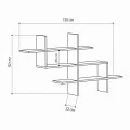 Ραφιέρα τοίχου Halic Megapap χρώμα λευκό 150x22x82εκ.