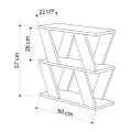Τραπεζάκι βοηθητικό Lazena Megapap χρώμα γκρι ρετρό 60x22x57εκ.