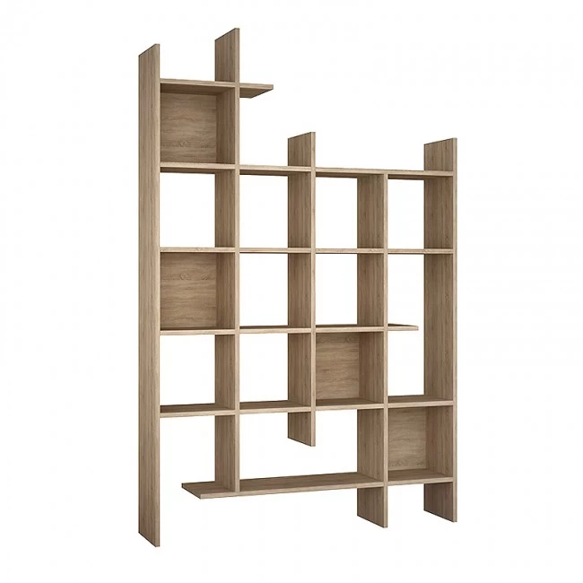 Βιβλιοθήκη Manco Megapap χρώμα φυσικό οξιάς 122x25,5x188εκ.