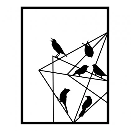 Διακοσμητικό τοίχου Birds on Wire Megapap μεταλλικό χρώμα μαύρο 37x2x49εκ. Διακοσμητικό τοίχου Birds on Wire Megapap μεταλλικό χρώμα μαύρο 37x2x49εκ.