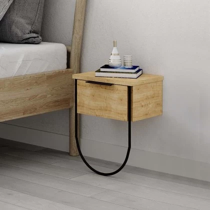 Κομοδίνο επιτοίχιο Norfolk Megapap χρώμα φυσικό οξιάς 33x25x44εκ. Κομοδίνο επιτοίχιο Norfolk Megapap χρώμα φυσικό οξιάς 33x25x44εκ.