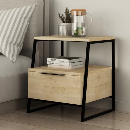 Κομοδίνο Pal Megapap χρώμα φυσικό οξιάς 45x40x50εκ. Κομοδίνο Pal Megapap χρώμα φυσικό οξιάς 45x40x50εκ.