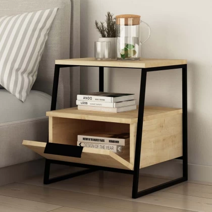 Κομοδίνο Pal Megapap χρώμα φυσικό οξιάς 45x40x50εκ. Κομοδίνο Pal Megapap χρώμα φυσικό οξιάς 45x40x50εκ.