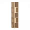 Βιβλιοθήκη γωνιακή Piano Megapap χρώμα φυσικό οξιάς 31,4x31,4x158,9εκ.