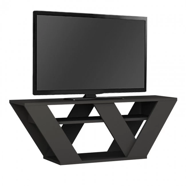 Έπιπλο τηλεόρασης Pipralla Megapap χρώμα ανθρακί 110x30x40εκ.