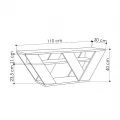 Έπιπλο τηλεόρασης Pipralla Megapap χρώμα sandstone 110x30x40εκ.