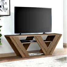 Έπιπλο τηλεόρασης Pipralla Megapap χρώμα ανοιχτό καρυδί 110x30x40εκ.